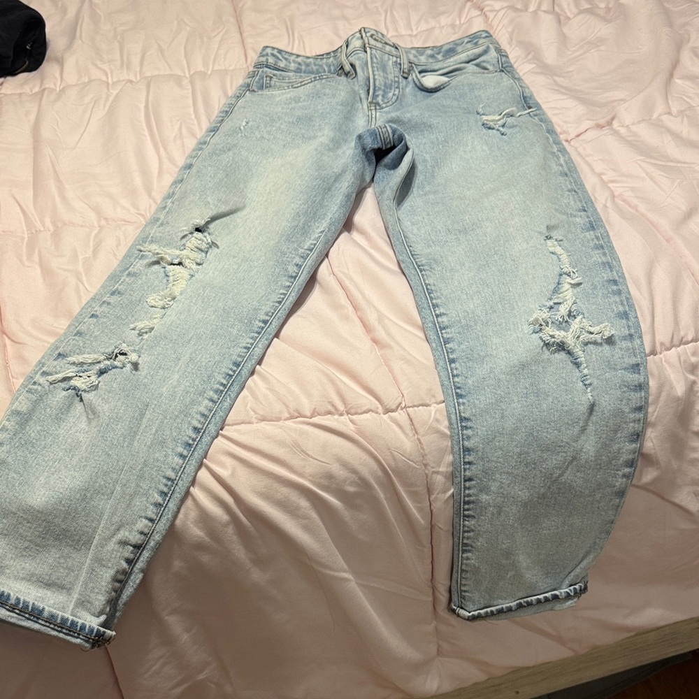 Express Light Blue Boyfriend Jeans